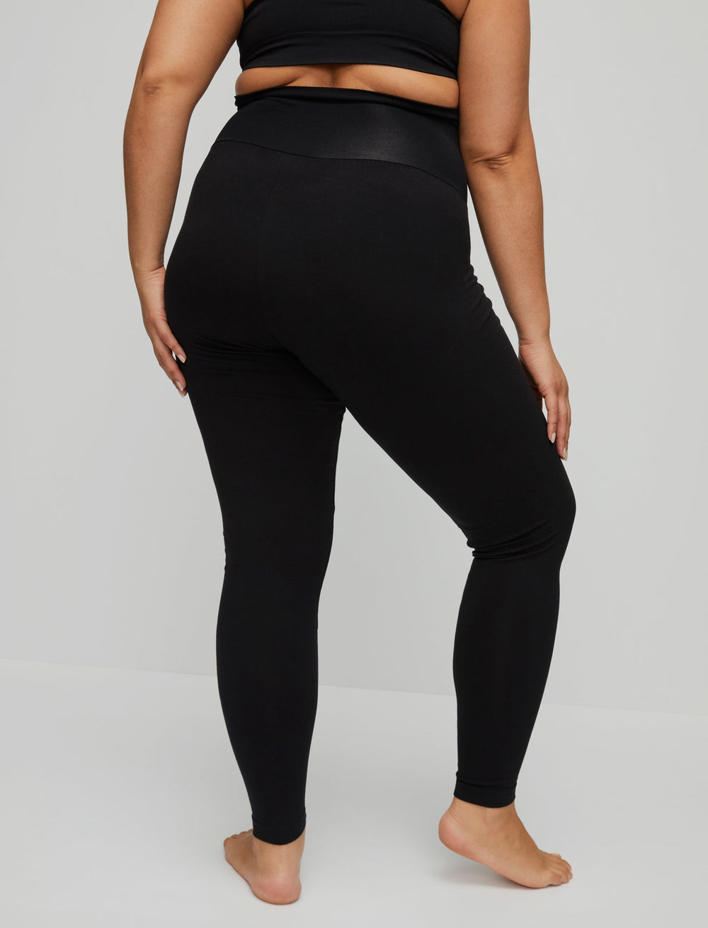 Women's Plus Size High Waist Stretchy Knot Front Solid Leggings Workout Gym  Yoga Pants 1XL(14) 